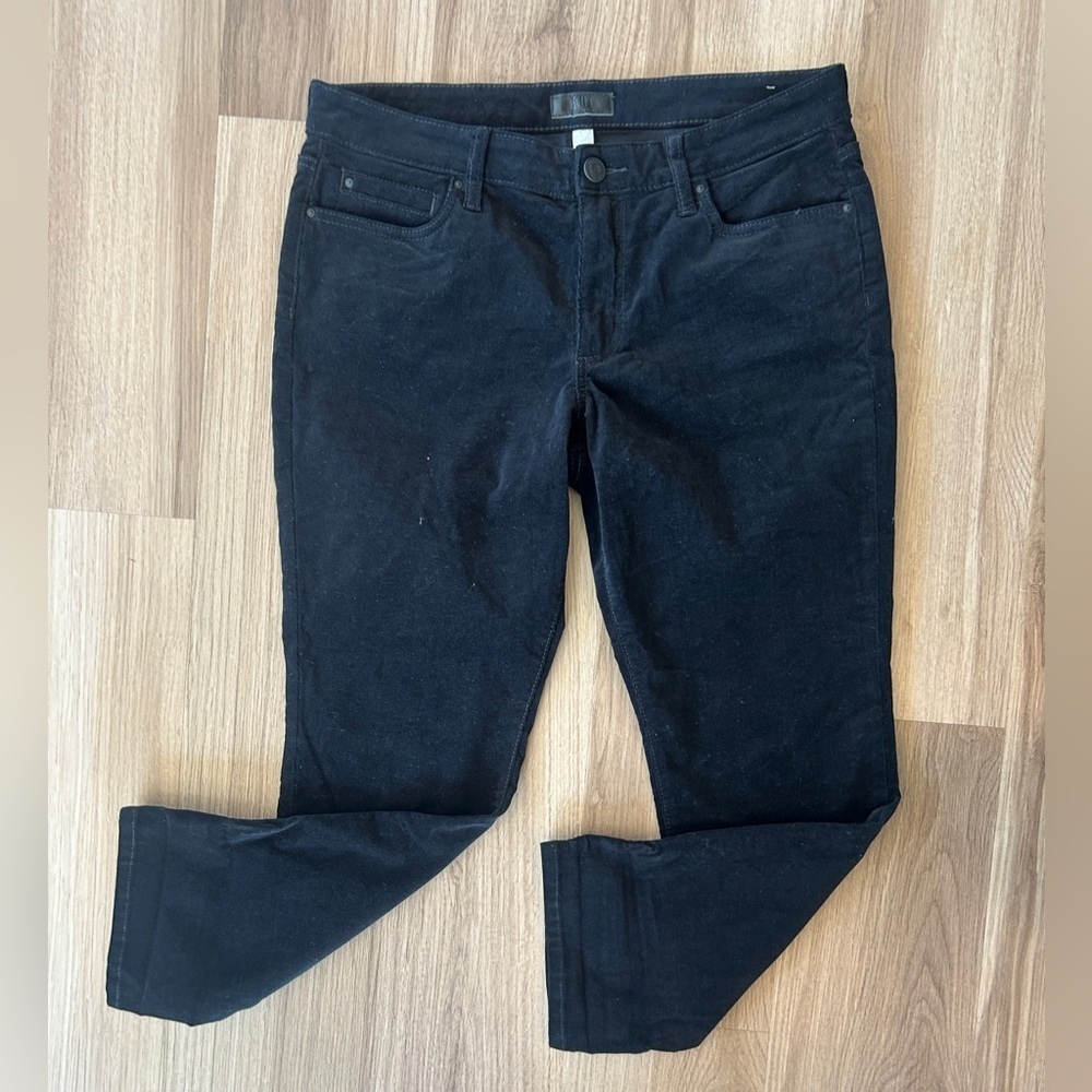 Kut From The Kloth Catherine Boyfriend Pants Black Corduroy 12P Petite